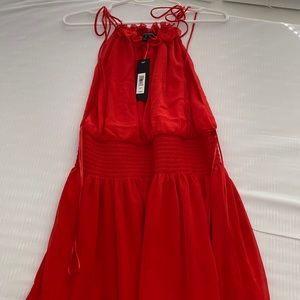 Banana republic hot red midi dress